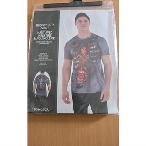 Bloody Guts Zombie Graphic Men's Shirt